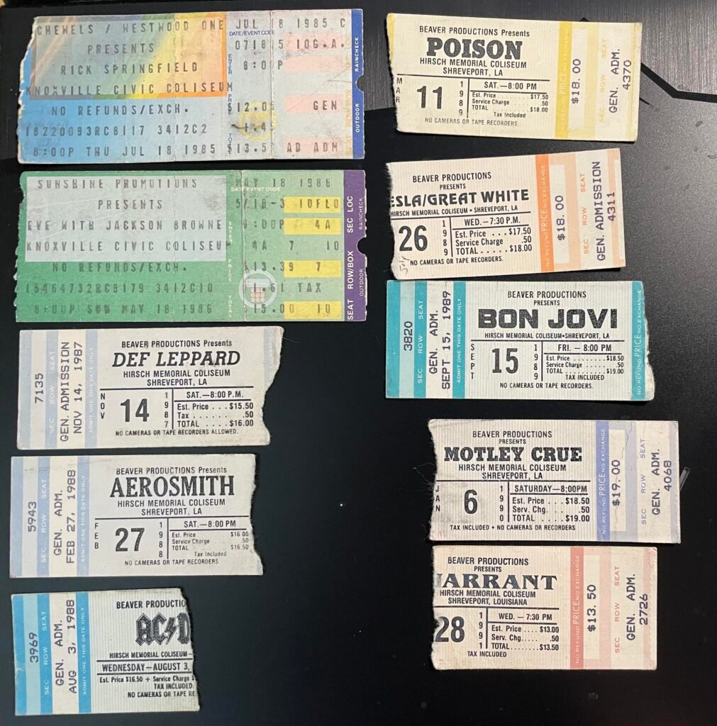Entradas antiguas de conciertos