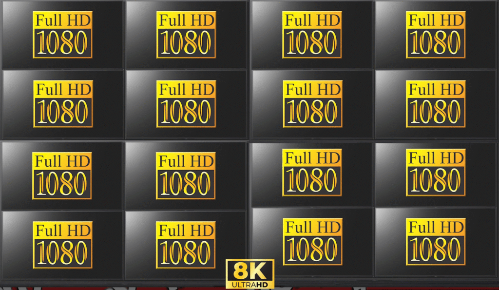 En una pantalla 8K caben 16 pantallas Full HD.