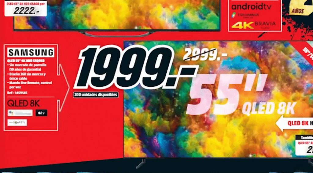 El Black Friday de 2019 de MediaMarkt ya incluía una televisión 8K rebajada.