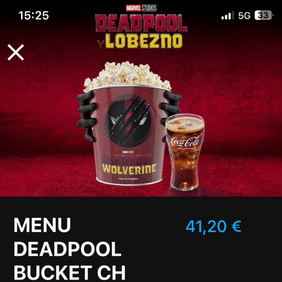 Cubo palomitas Deadpool Lobezno