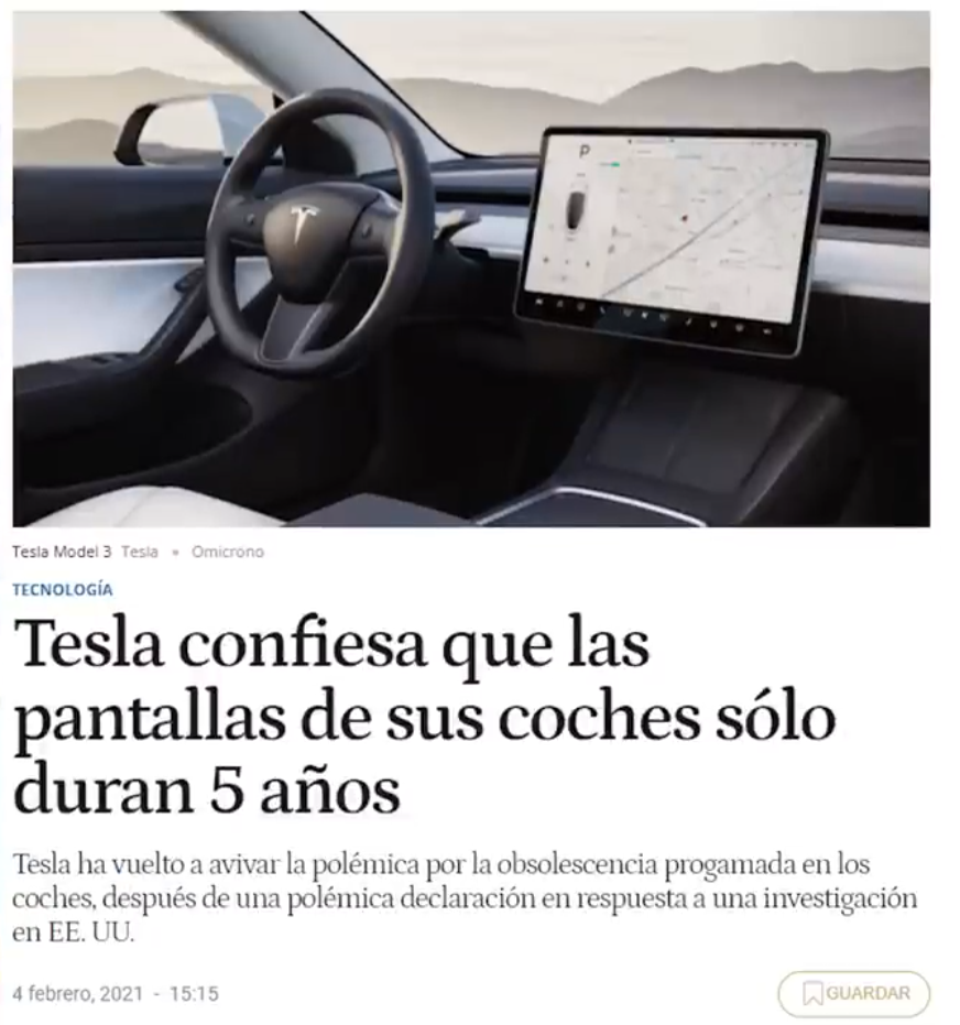 Cuando duran las pantallas de los Tesla
