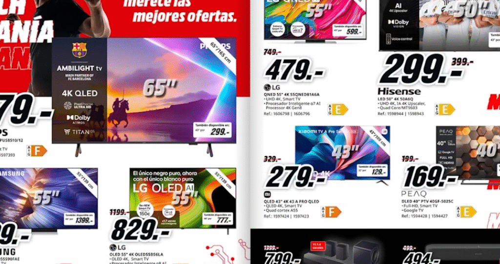 Qué significan el punto y la raya de los precios de MediaMarkt