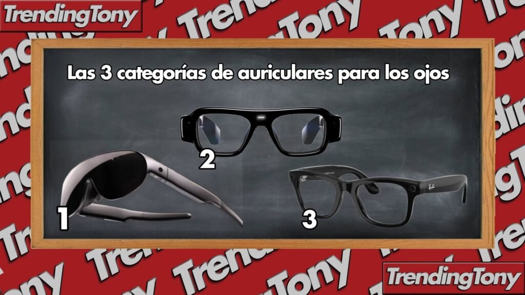 Las 3 categorías de gafas inteligentes: dispositivos de realidad virtual, gafas de realidad aumentada y smart glasses